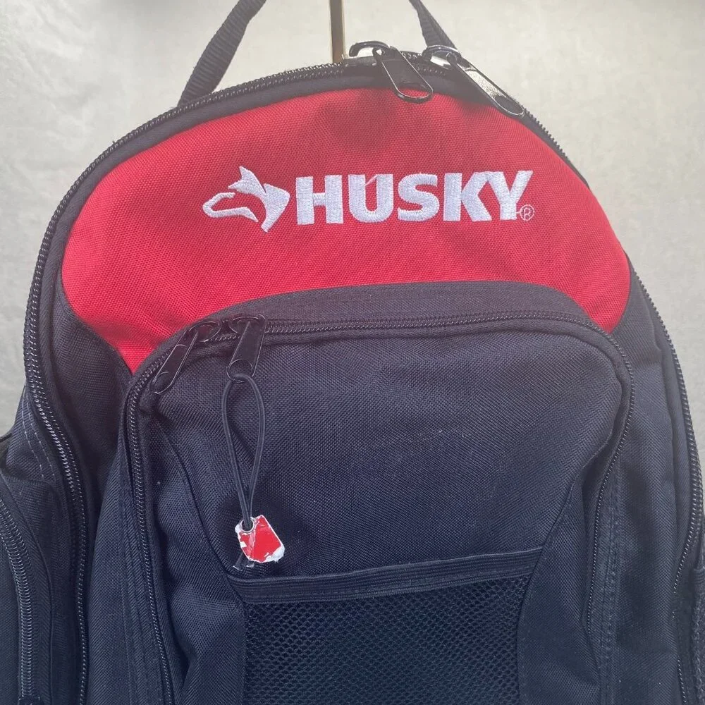Husky Pro Tool Backpack Heavy Duty Rubber Bottom Storage Bag (H-68003-03)